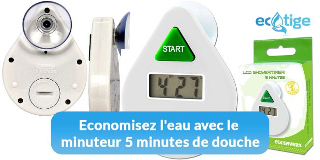 Economisez l'eau avec le minuteur 5 minutes de douche - Achetez maintenant!