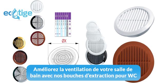 Améliorez la ventilation de votre salle de bain avec nos bouches d’extraction pour WC