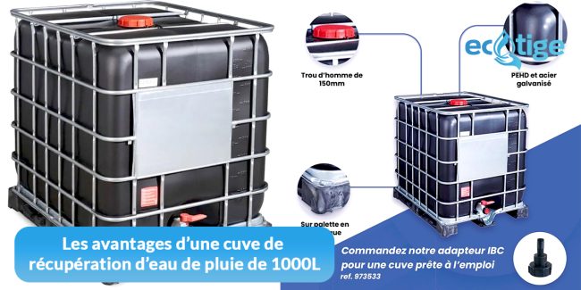 Les avantages d’une cuve de récupération d’eau de pluie de 1000 litres